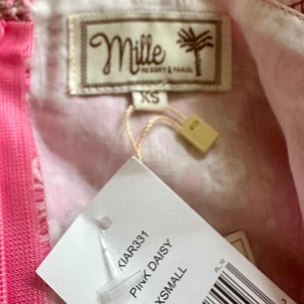 🌸Mille Kiara Pink Daisy Tiered Floral Mini Dress - XS- Extra Small - NWT🌸 - Picture 5 of 8
